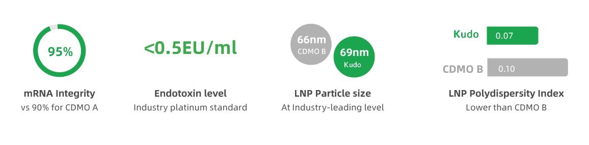 Quality of PackGene‘s GMP mRNA One Stop Shop